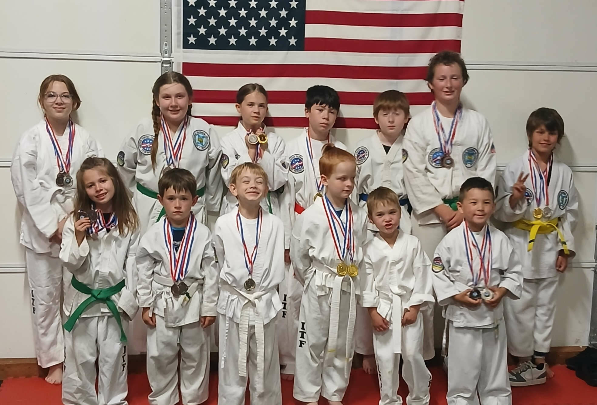 Photo courtesy of Larry Muckley/ Students at Next Level Taekwondo in Sequim recently brought home hardware from the Pacific Northwest USTF Championship, which took place in La Center, Washington.
