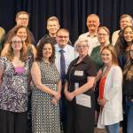 Photo by Stephenie Gray/ First graduates of the Business Leadership Academy at Peninsula College celebrate completion of the program with instructors, lecturers and guest speakers.