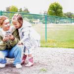Photo courtesy City of Sequim/ Avy and Maci Priest try out the Agents of Discovery app in the Water Reuse Demonstration Site on June 18. The app launches on June 26 and is free to download and use.