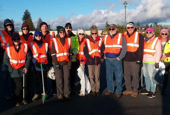 Photo by Pam Woodruff
The Sequim Picklers Club participates in the states Adopt a Highway program. Four times a year, members pick up litter along a stretch of U.S. Highway 101 between Dryke Road and Shore Road.