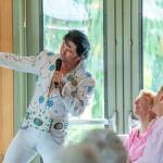 Elvis impersonator Danny Vernon performs for an attentive and appreciative audience at The Lodge at Sherwood Village.