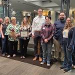 Photo courtesy of the Sequim Chamber
First Fed was selected as the Sequim-Dungeness Valley Chamber of Commerces Member of the Month for May by the chambers board of directors. Members of the Month are chosen for their community spirit. First Fed representatives and chamber ambassadors gathered for a photo to commemorate the honor last week.