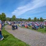 Sequim Gazette photo by Emily Matthiessen/ A large crowd gathered to listen to the Sequim City Band play patriotic songs on Independence Day at the James Center for the Performing Arts in Carrie Blake Community Park.