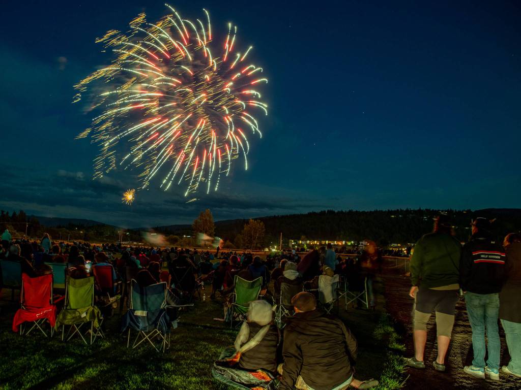 Sequim Gazette photo by Emily Matthiessen/ Independence Day celebrations in Sequim close out with the fireworks show.