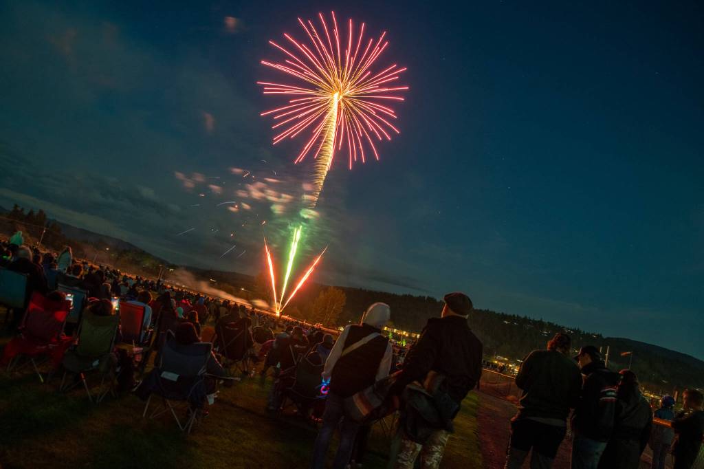 Sequim Gazette photo by Emily Matthiessen/ Independence Day celebrations in Sequim close out with the fireworks show.