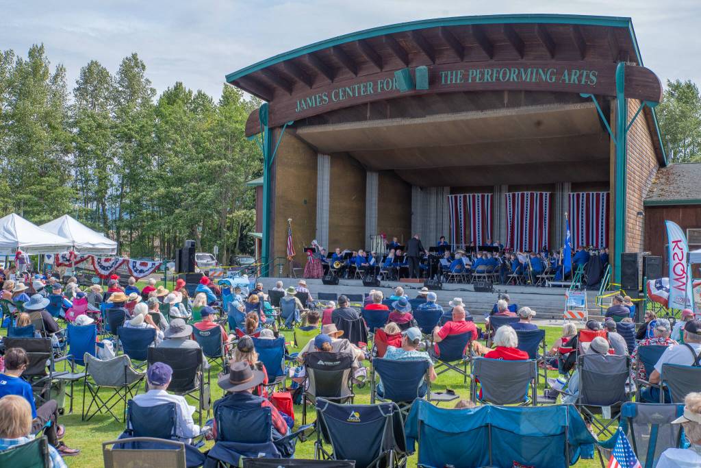 Sequim Gazette Photo by Emily Matthiessen/ Five bands played for those attending the Independence Day celebration at Carrie Blake Community Park in Sequim, beginning with the Sequim City Band.