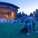 Sequim Gazette photo by Emily Matthiessen/ As Independence Day turns to night at Carrie Blake Community Park, children danced to the music of Great American Trainwreck.