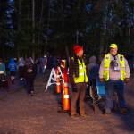 Sequim Gazette photo by Emily Matthiessen/ People head towards the prime viewing spot for fireworks during Sequim Citys Independence Day celebration on Friday.