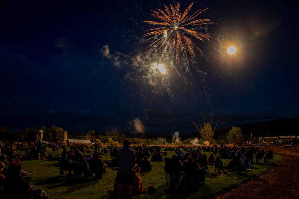 Sequim Gazette photo by Emily Matthiessen/ Independence Day celebrations in Sequim close out with the fireworks show.