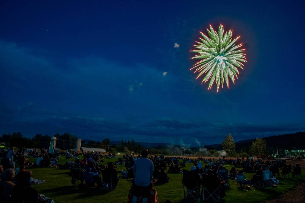 Sequim Gazette photo by Emily Matthiessen/ Independence Day celebrations in Sequim close out with the fireworks show.