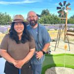 Sequim Gazette photos by Matthew Nash
Lit Lavender owners Susie Park and Joe Regalia said theyre excited for more people to visit their farm at the space formerly named Olympic Lavender Farm and In Bloom Lavender Farm. They said their emphasis is outdoor family fun including a mini-golf course, various yard games and claw machines featuring plush animals found on the farm, and mystery boxes of lavender products at 1526 Marine Drive, Sequim.