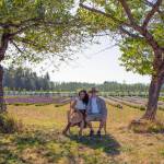 Sequim Gazette photos by Emily Matthiessen
Vanessa and Rich Quigley of Renton pause during a visit to the Olympic Bluffs Cidery and Lavender Farm.