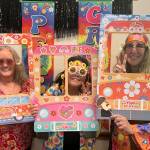 Photo courtesy of Sequim Picklers
Sequim Picklers, from left, Teresa Harp, Char Reeves, and Miche Hollister join the 60s fun at the Picklers Annual Meeting.