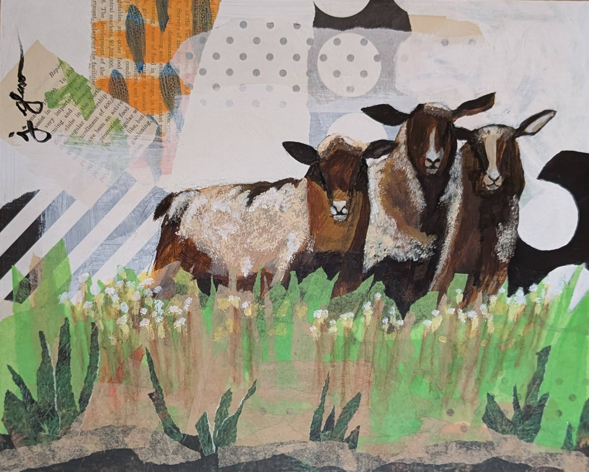 Outstanding in the Field by Jean Glaser is on display at the Blue Whole Gallery.