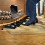 Sequim Gazette photo by Matthew Nash/ Pat Marcy said the biggest learning curve for playing the organ was the foot pedals. Starting off as a pianist, you dont do all that stuff with your feet, she said.