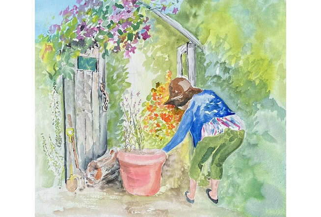 In the Garden by Marilyn Hiestand.