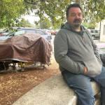 Sequim Gazette photo by Matthew Nash
Matt Johnson said he hasnt wanted to live in Seal Street Park the last year but he cannot find a local apartment he can afford, and he doesnt want to go out of Sequim because he feels it will impact his sobriety. At the request of police, hes also stopped sleeping in the park overnight.