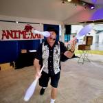 Roberto the Magnificent, a performer at the Clallam County Fair, shows off his moves.
