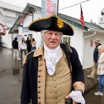 Vern Frykholm of Sequim, shown here at the Clallam County Fair, is among those participating in the North Olympic History Centers celebration of the upcoming 250th anniversary of the signing of the Declaration of Independence. His role includes speaking with attendees at events, having his photo taken, and assisting with the opening ceremonies of various events, such as rodeos and logging demonstrations.