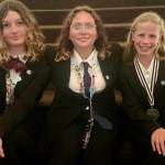 Photo courtesy of Renee Colwill
Sequim students, from left, Bee Mao, Terra Stratford and Eleanor Jones qualified in the top 10 of their events at the international Health Occupations Students of America (HOSA) gathering in Nashville earlier this summer. The event drew 14,000 students from around the world. Jones placed second in Healthy Living in the Middle School Division.