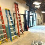 Sequim Gazette photo by Matthew Nash/ The north entrance of Shipley Centers new building will move down slightly and have windows along most of the wall looking out to the parking lot.