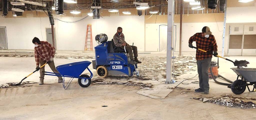 Photo courtesy of Shipley Center/ Durashine Concrete Polishing removed 4,000-square-feet of tile inside the former Sequim Safeway and JCPenney for the new Shipley Center, Sequims senior center.