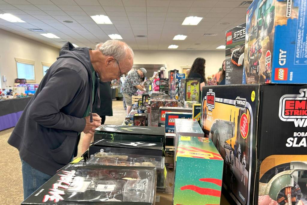 Sequim Gazette photo by Matthew Nash/ This years Olympic Peninsula Toy and Collectible Show featured 37 vendor tables of all kinds of toys, including Hot Wheels, Transformers, and more.