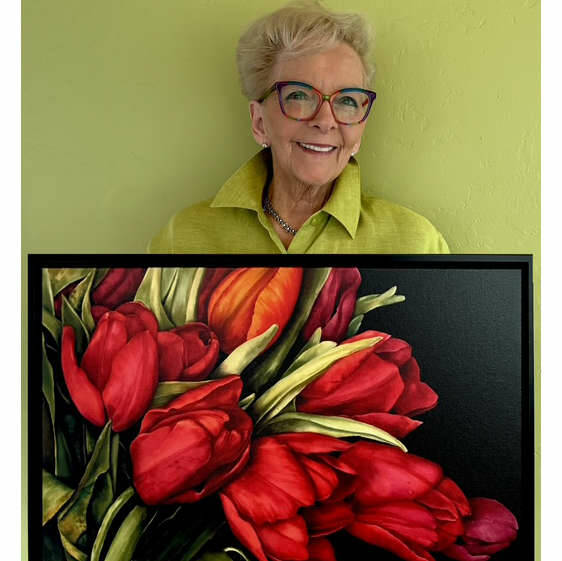 Photo courtesy of Linda Klinefelter
Karen Sistek has been chosen at the featured artist for the Sequim Soroptimists Gala Garden Show, to be held March 21-21, 2026. She will showcase her piece called Adelaide.