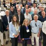 Sequim Gazette photo by Matthew Nash/ This years inductees of the Sequim High School Hall of Fame stand together for a group photo on Sept. 13.