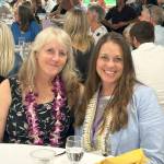 Sequim Gazette photo by Matthew Nash
Lisa (Fryer) Tuiasosopo, right, a 2025 Sequim High School Hall of Fame inductee, sits with her former Sequim High School volleyball head coach Jennie Webber Heilman who she attributed to giving her opportunities early on and learning to play freely.