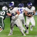 Photo by Keith Thorpe, Olympic Peninsula News Group
Sequims Liam Wiker rushes against Port Angeles on Sept. 26.