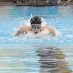 Sequim Gazette photo by Matthew Nash
Sequims Ava Shinkle swims the 100 fly in 1:06.20 to take first place against Klahowya on Sept. 24.