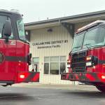 Sequim Gazette photo by Matthew Nash/
Two new fire engines will go into daily use in Sequim and Carlsborg for Clallam County Fire District 3 in early November. A third new fire engine will arrive in early 2026 for Blyns fire station.