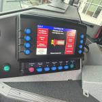 Sequim Gazette photo by Matthew Nash/
Clallam County Fire District 3s new 2025 Spartan Gladiators fire engines have touch screens inside that control lights and other functions.