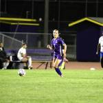 Sequim Gazette photo by Jacques Star
Kiley Winter jets down the field against Bremerton players on Oct. 2 in a 7-0 win. She scored three goals and made two assists in the game.