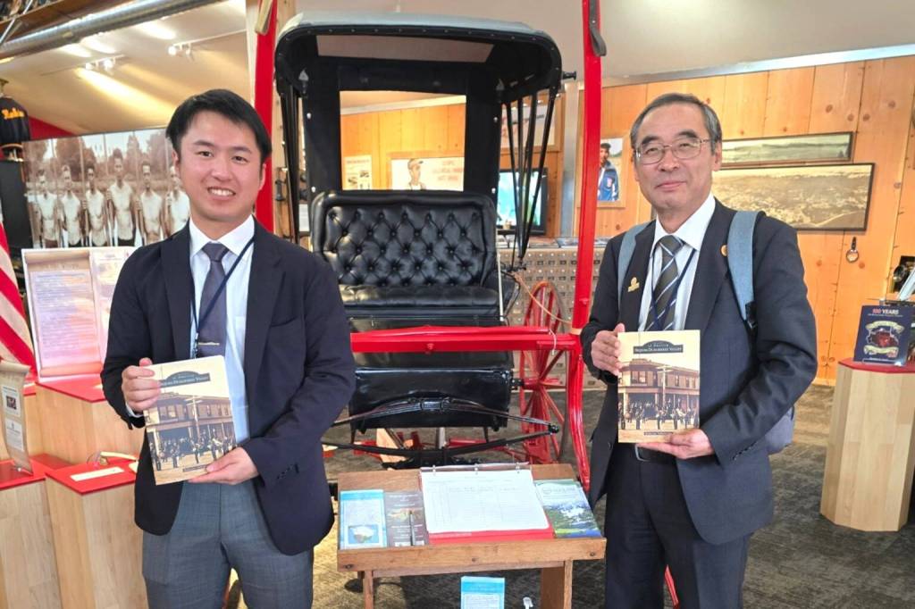 Photo courtesy Jim Stoffer/
Part of the Sequim sights delegates from Shiso City, Japan experienced included a tour of Sequim Museum and Arts.