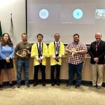Sequim Gazette photo by Matthew Nash/
Sequim city councilors stand with Shiso City delegates Satoshi Ishihara with the Planning and Coordination Department and Deputy Mayor Kenji Tomita on Oct. 13. Sequim and Shiso City, originally Yamasaki, have been sister cities since 1993.