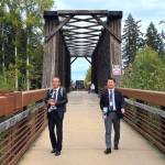 Photo courtesy Jim Stoffer/
Part of the Sequim sights delegates from Shiso City, Japan experienced included a tour of the Dungeness River, the Railroad Bridge, and the Dungeness River Nature Center.