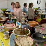 Photo courtesy Reba Renner
Theres always quite a spread at Barbara Sorensens Topsy Turvy table at the annual Holiday Bazaar at the Shipley Center. Sorensen, right, is pictured here with her sister and helper, Mary Pat Smith.