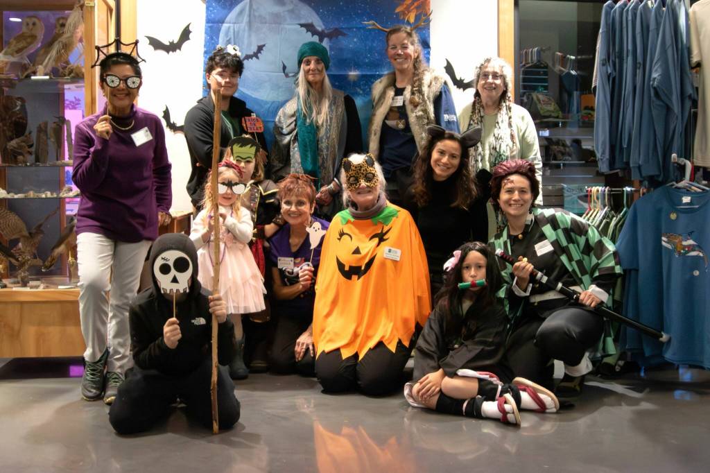 Photo by Monica Berkseth
Staff and board members with the Dungeness River Nature Center pose for a photo during the centers new Not-So-Scary Halloween event on Oct. 24.