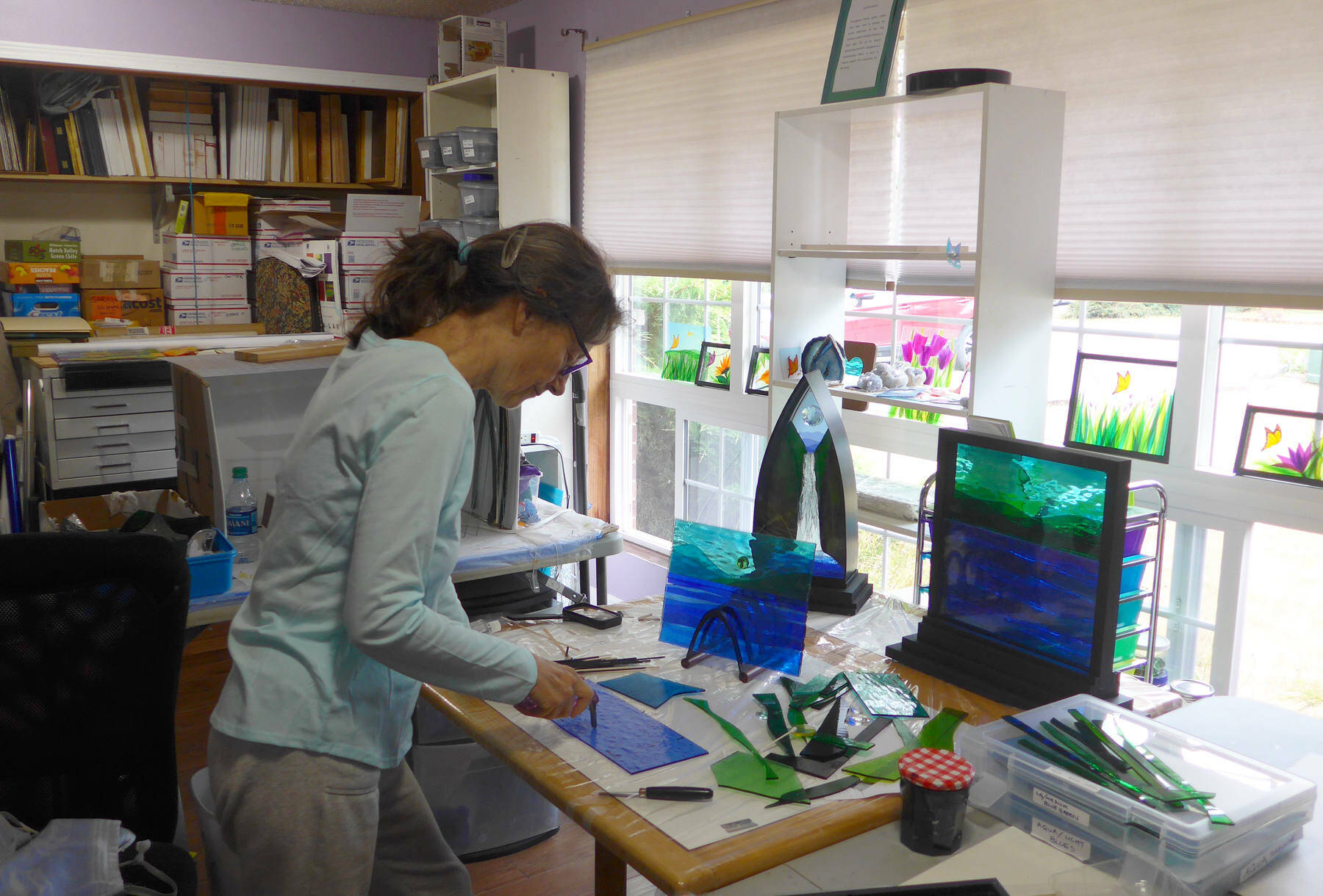 Photos courtesy Renne Emiko Brock 
Artist Deborah Harrison will open her studio this weekend for the Fourth Annual Strait from the Artists Studio Tour.