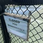 Sequim Gazette photo by Matthew Nash
One court was closed at the Sequim Pickleball Courts in Carrie Blake Community Park starting on Oct. 31 after graffiti of swastikas were painted on the ground.