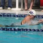 Photo courtesy of Eric Ellefson
Annie Ellefson, seen swimming in the 1A/2A state meet, finished eighth in the 100 breaststroke to earn a medal.