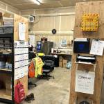 The City of Sequims water crew has modified a storage facility to serve as a work space since the COVID-19 pandemic.