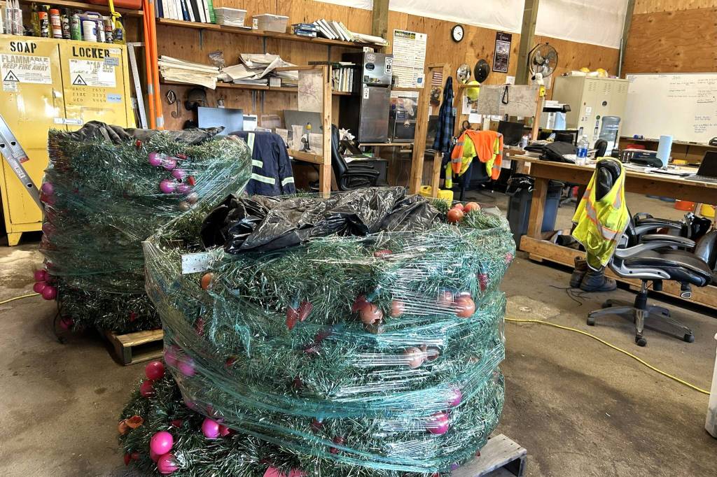 The City of Sequims street crews have modified its garage to include a central work area and work stations since the COVID-19 pandemic.