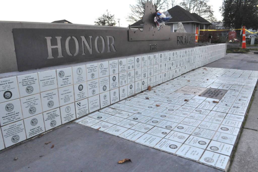 More than 400 tiles honoring veterans and veteran organizations are currently up at Sequim Museum & Arts Veterans Monument with room to add about 1,000 more.