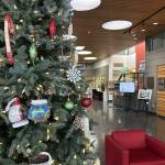 Sequim Gazette photo by Matthew Nash/
The Civic Center Holiday Tree Lighting Ceremony and Open House at 152 W. Cedar St. will take place from 5 p.m. to 6:30 p.m. Friday, Dec. 5. The tree is decorated with ornaments created by local fourth graders, and/or 9-year-old students.