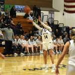 Sequim Gazette photo by Matthew Nash/
Gracie Chartraw made four 3-pointers against East Jefferson on Dec. 2 as part of her 30-point game.