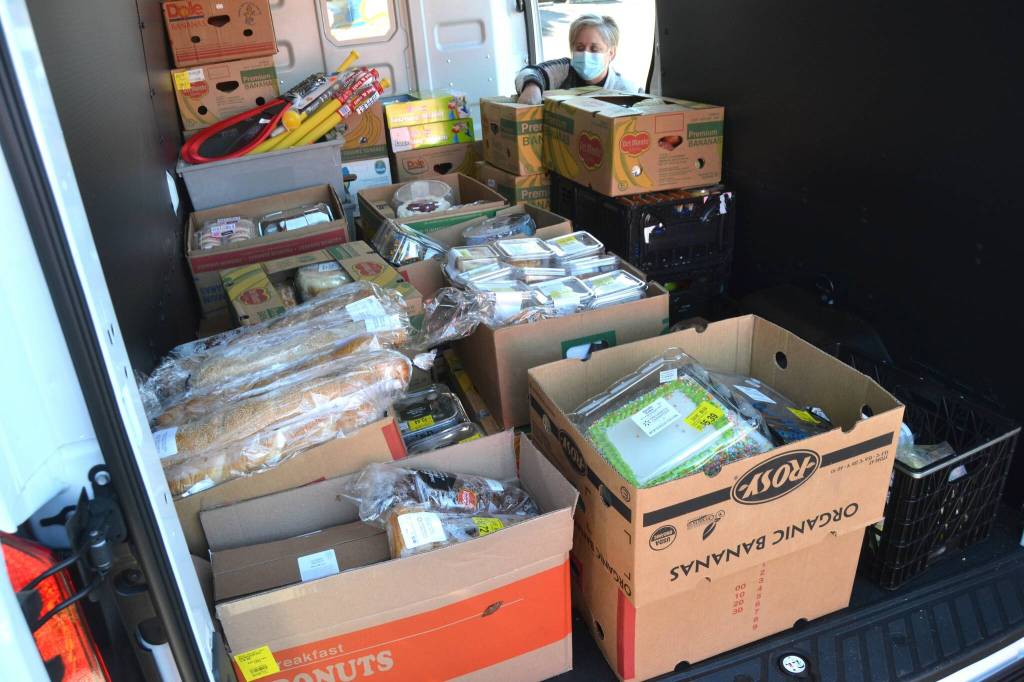 Sequim Gazette file photo by Matthew Nash/
Storage remains tight at the Sequim Food Bank, said executive director Andra Smith in 2021, but staff made room to start accepting community donations again following the COVID-19 pandemic.