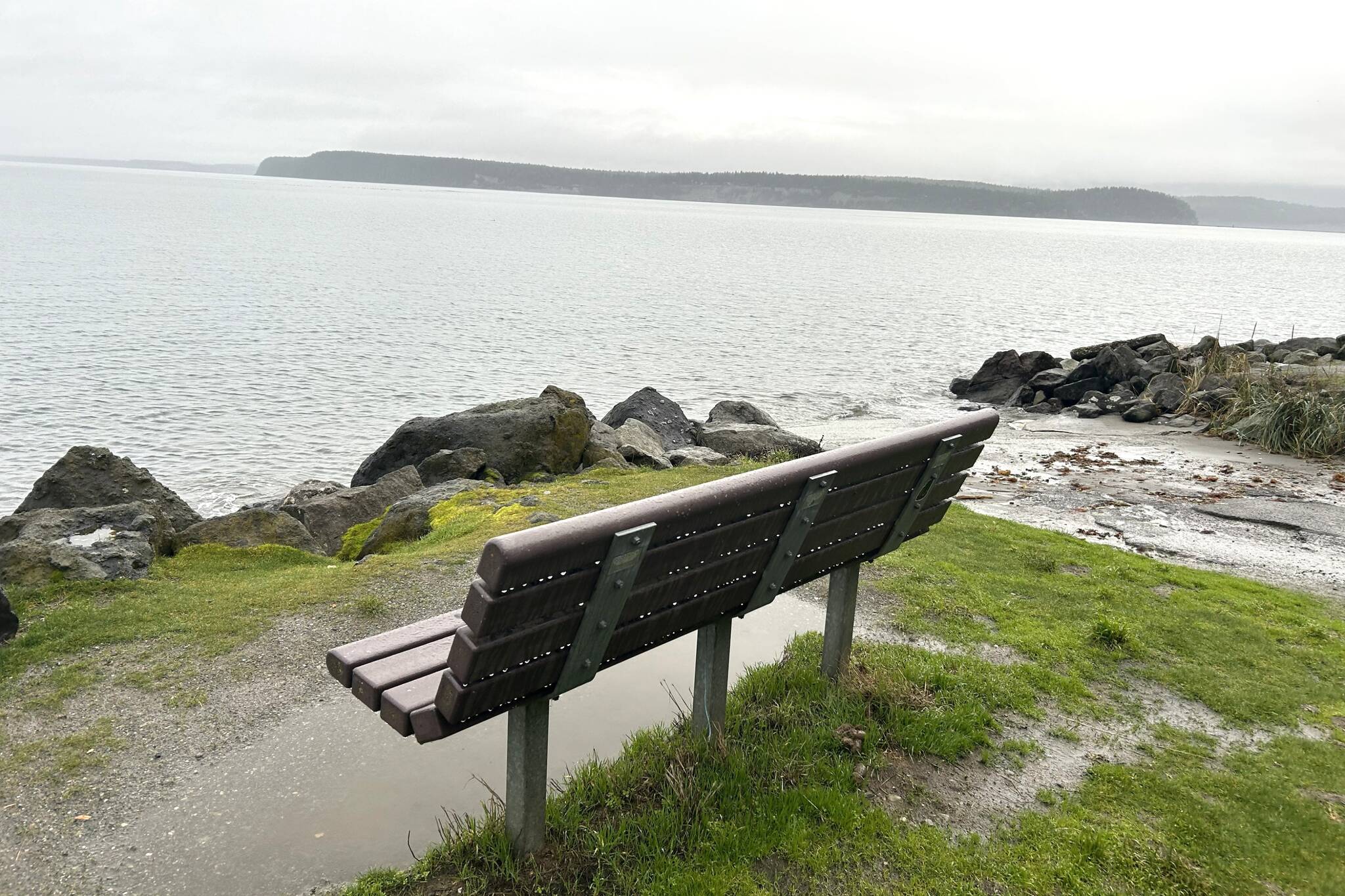 Sequim Gazette photo by Matthew Nash
A shoe with remains was discovered the morning of Dec. 9 by a park-goer about 50 feet north of the Port Williams Beach boat launch in the Marlyn Nelson County Park in Sequim. Clallam County Sheriffs Office reports that the remains were from a bear and no human genetic material was found in the shoe.